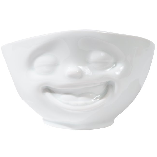 Bowl Laughing, white, 500 ml D15cm H10,5cm