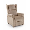 Recliner Haustin, beige, H107-83x75x92-160cm, seat H45cm