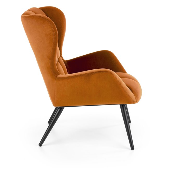 Lounge chair Harion, cinnamon color, H91x75x86cm, seat H48cm