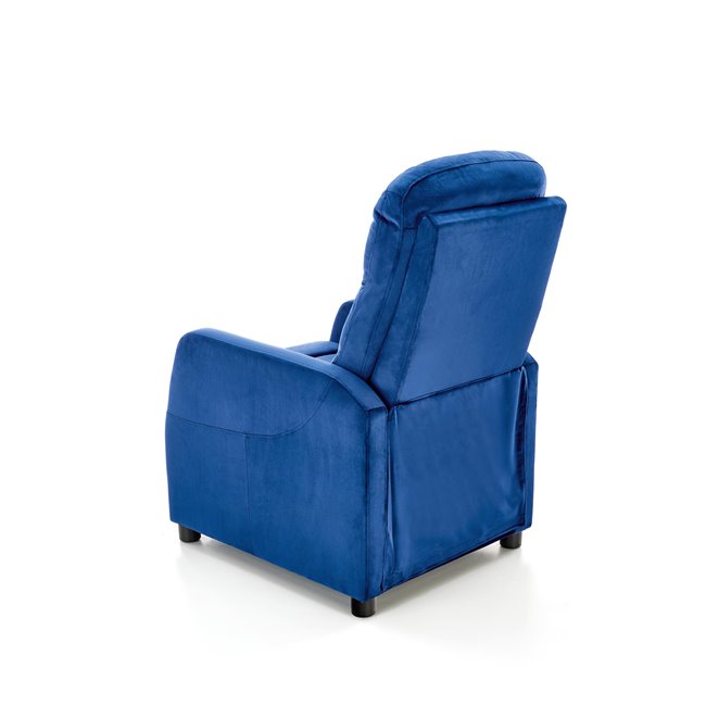 Recliner chair Helipe, navy blue velvet, H103-76x64x84-135cm, seat H48cm