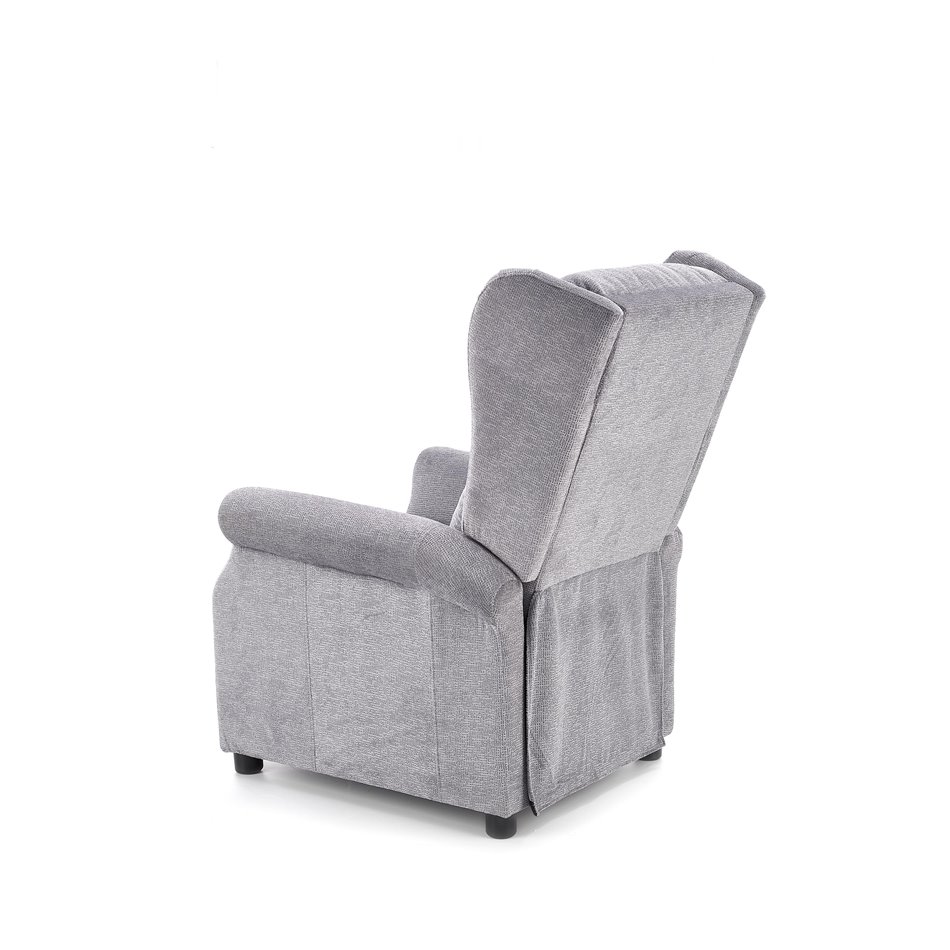 Recliner Haustin, grey, H107-83x75x92-160cm, seat H45cm