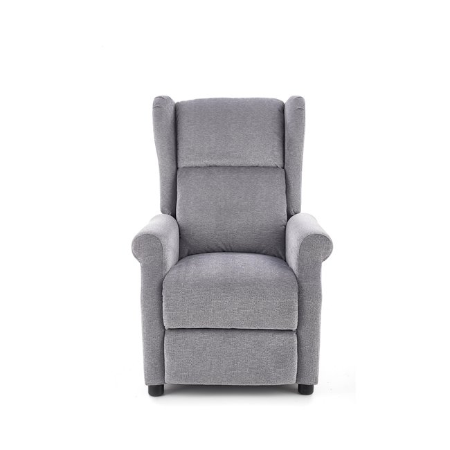 Recliner Haustin, grey, H107-83x75x92-160cm, seat H45cm