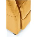 Recliner chair Helipe, mustard color velvet, H103-76x64x84-135cm, seat H48cm