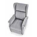 Recliner Haustin, grey, H107-83x75x92-160cm, seat H45cm