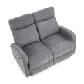 2-seater recliner Holslo-2, dark grey, W95-158x100cm, H128cm, seat H49cm