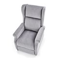 Recliner with massage function Haustin-M, grey, H107-83x75x92-160cm, seat H45cm