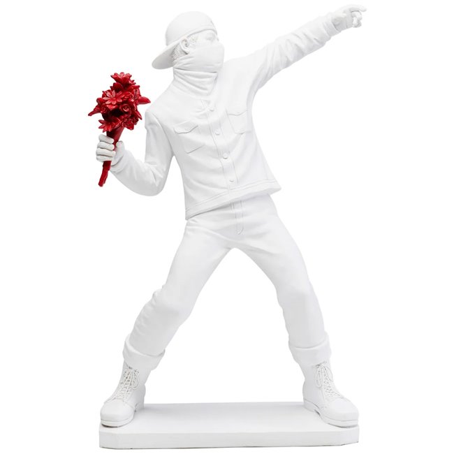 Deco figurine Street Art Bouquet, white, 67x42x24cm