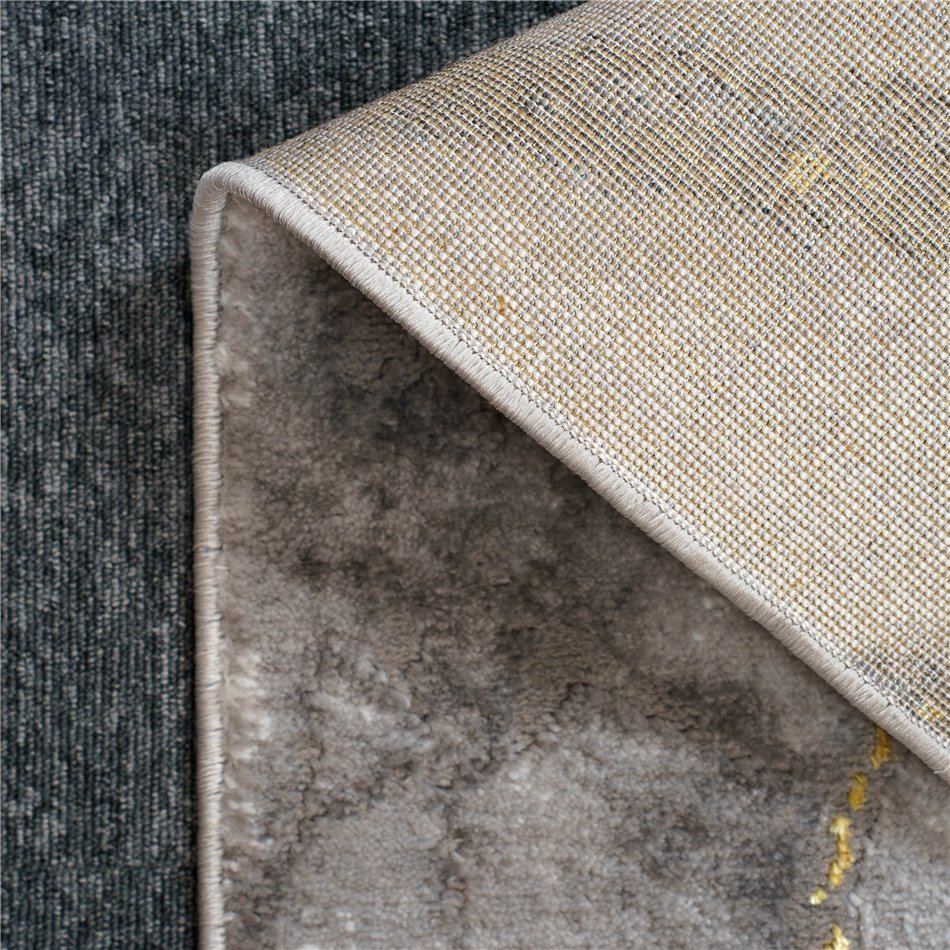 Carpet Larmaris, grey/gold colors, 80x150cm