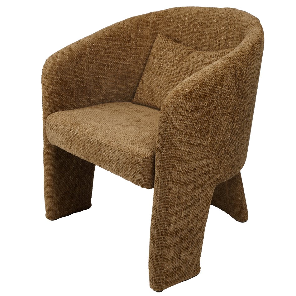 Armchair Jonita, brown color, H78x70x64cm, seat H38cm