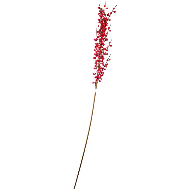 Decorative plant Red berry spray, red, H120cm