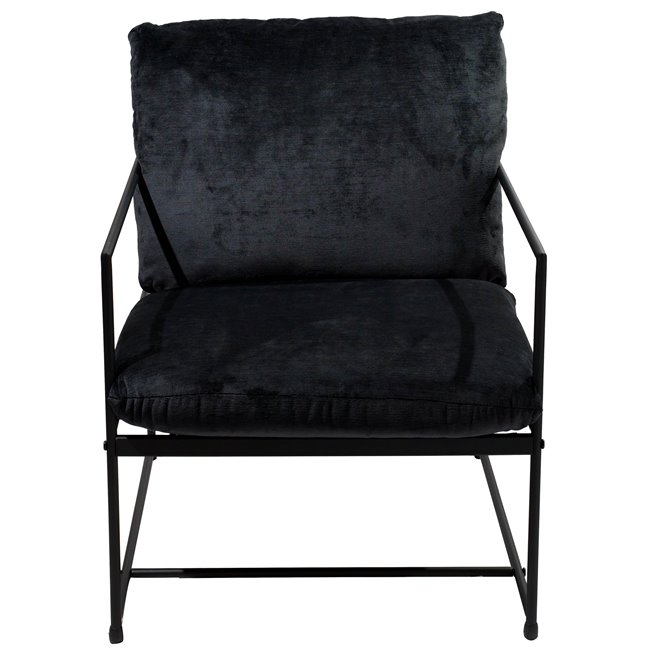 Armchair Oltenita, black, H80x64x75cm, seat height 46cm