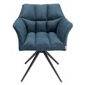 Dinner chair Thinktank, swivelling 360, blue, H85x65x42cm, seat height 48cm 