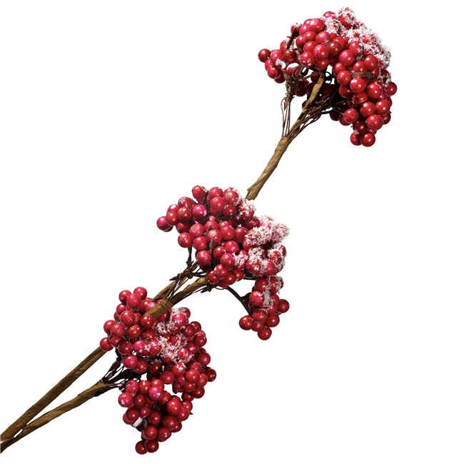 Decorative plant Red berry clusters, red, H76cm