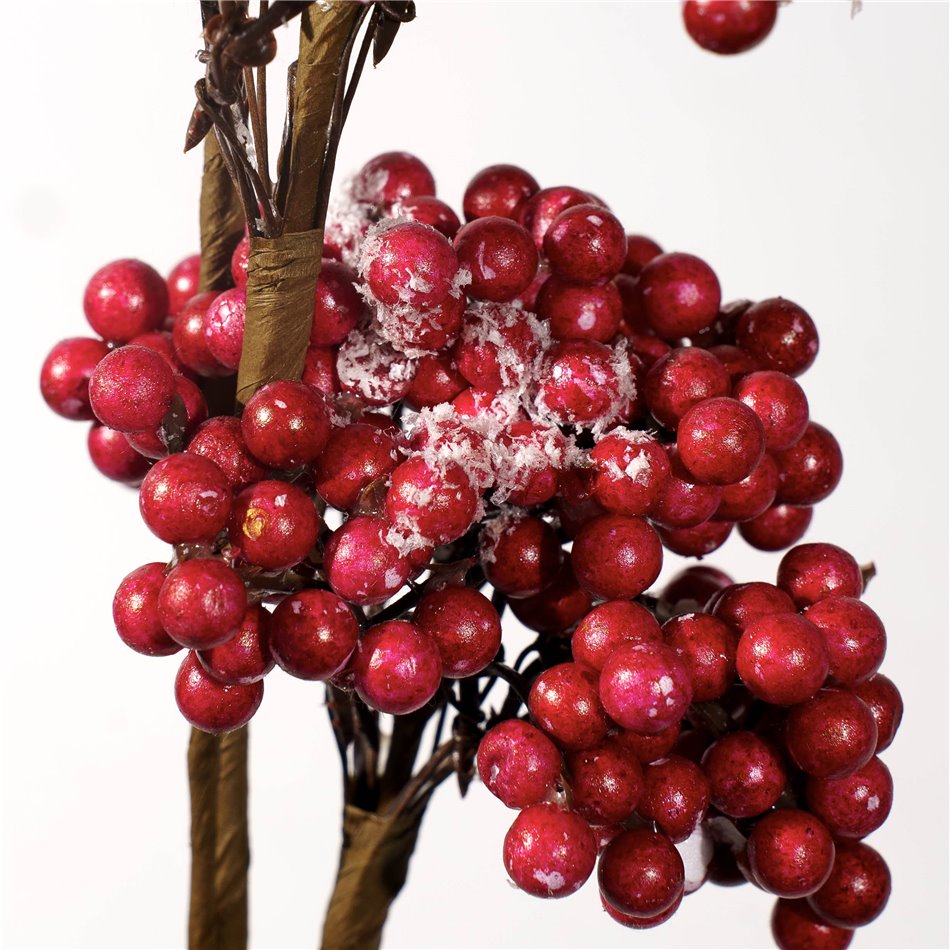 Decorative plant Red berry clusters, red, H76cm