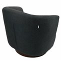 Accent chair Malbork 14, black color, H76x74x72cm, seat height 49.5cm