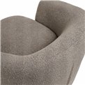 Accent chair Malbork 5, light grey, H76x74x72cm, seat height 49.5cm