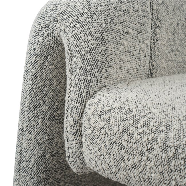 Armchair Jonass, light gray color, H77x76x63cm, seat H42cm