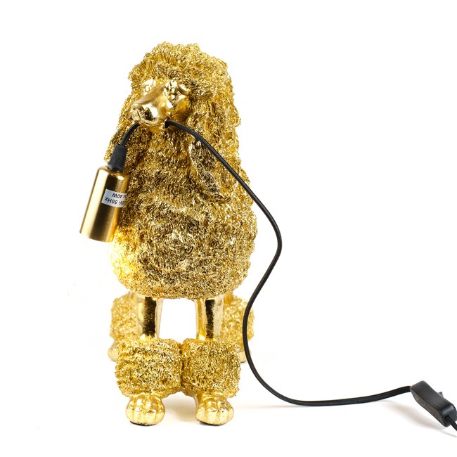 Table lamp Dog gold, 32.0x15.5x34.0