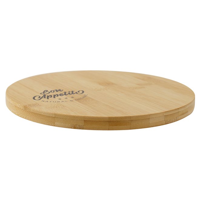 Bamboo tray Bon Apeti, D23x2.6cm