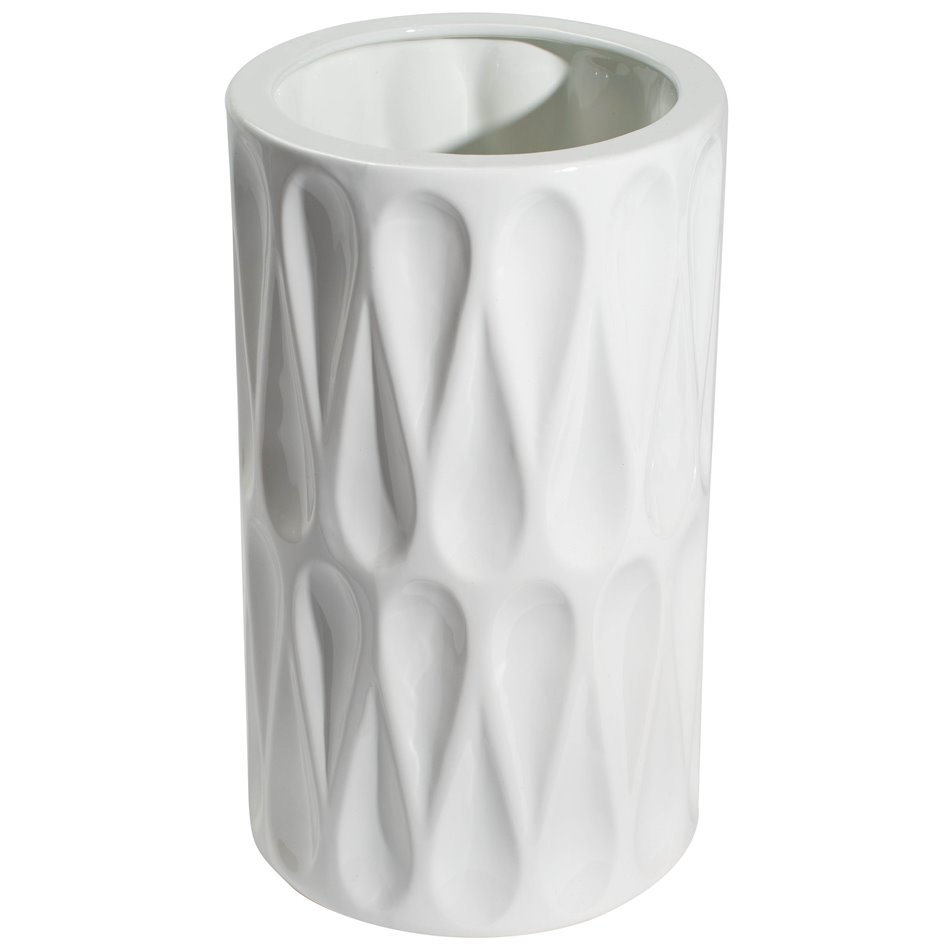 Vase Gazzano white, shiny, H30.3xD18.5cm