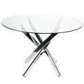 Coffe table Lacosto, clear glass 10mm, D120x75cm