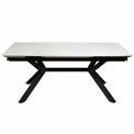 Dining table ext. Lagfors, white/ceramic,180-240x90xH76cm