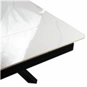 Dining table ext. Lagfors, white/ceramic,180-240x90xH76cm