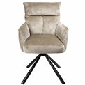 Dinning chair Arringo, taupe, swivelling 180, 95x63x57cm