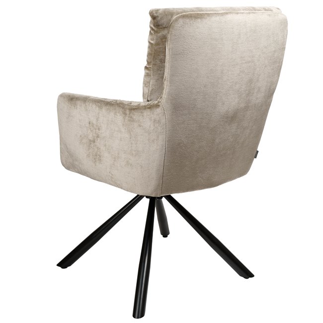 Dinning chair Arringo, taupe, swivelling 180, 95x63x57cm