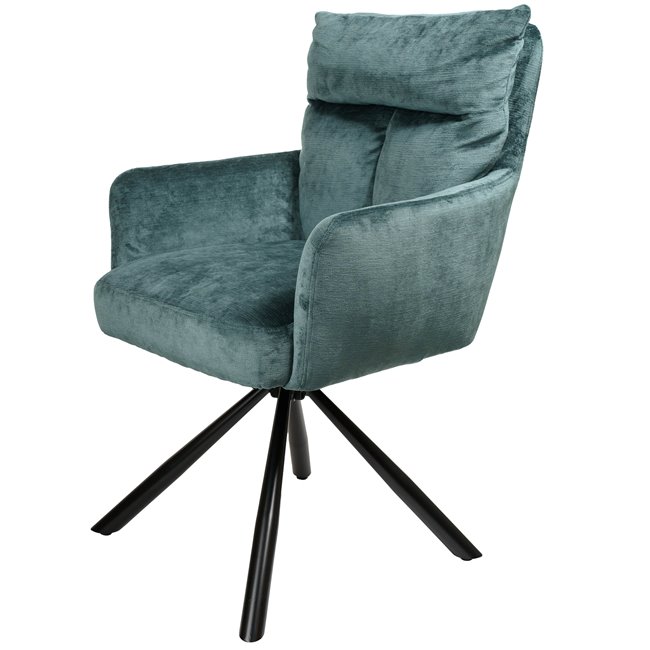 Dinning chair Arringo, blue, swivelling 180, 95x63x57cm