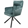 Dinning chair Arringo, blue, swivelling 180, 95x63x57cm