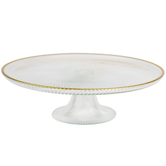 Cake plate Mirol, Shiny, Clear glass