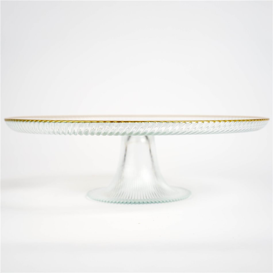 Cake plate Mirol, Shiny, Clear glass