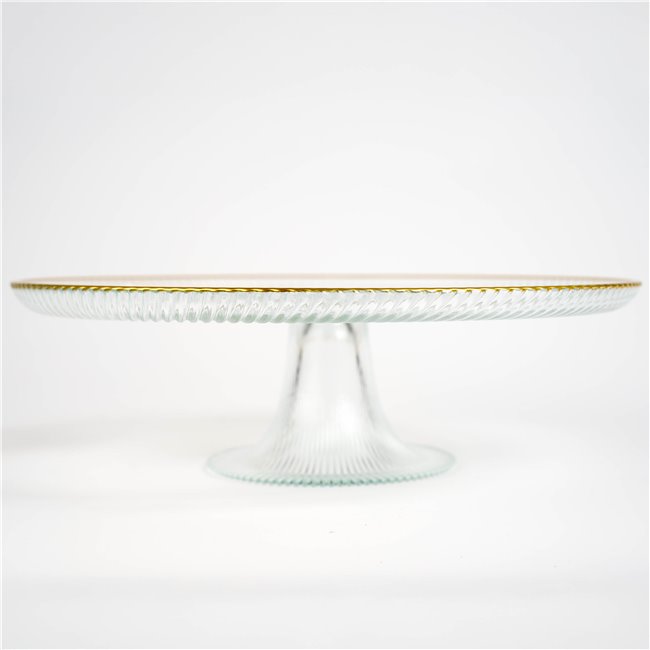 Cake plate Mirol, Shiny, Clear glass