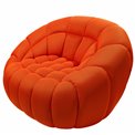 Swivel chair Valentino, orange, 115x104x80cm