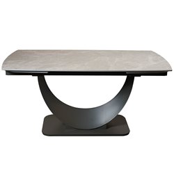 Extendable dining table Ruana 023, sintered stone, gray, 160-240x90xH75cm