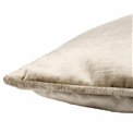 Decorative pillowcase Lotta, taupe, with trim, 60x60cm