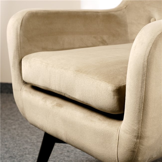 Armchair Dunkel, taupe, H103x76x80cm, seat height 50cm