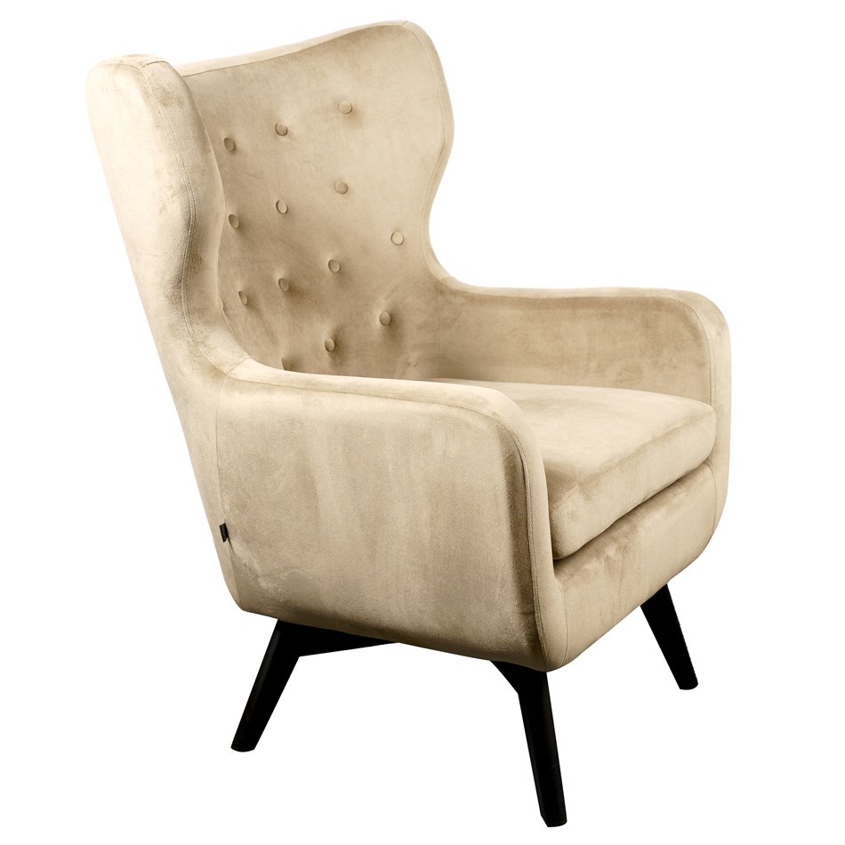 Armchair Dunkel, taupe, H103x76x80cm, seat height 50cm