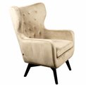 Armchair Dunkel, taupe, H103x76x80cm, seat height 50cm