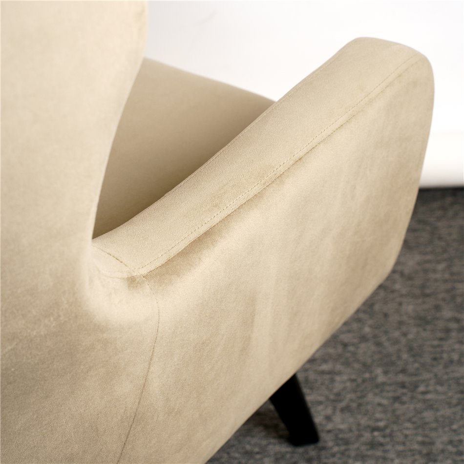 Armchair Dunkel, taupe, H103x76x80cm, seat height 50cm