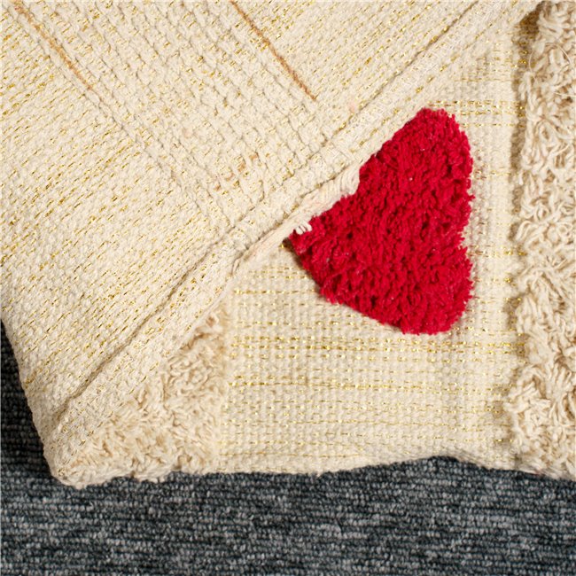 Rug Heart, cotton, 120x170cm