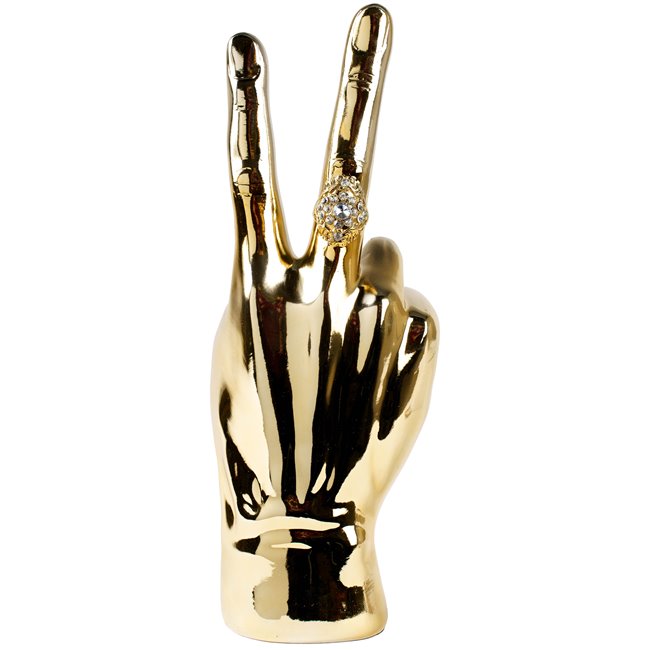 Decor Hands in plated, 15.5x13x37cm