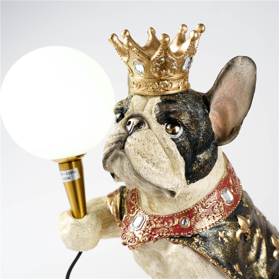 Table lamp Dog Fighting Round Ball, 36x22.5x36cm