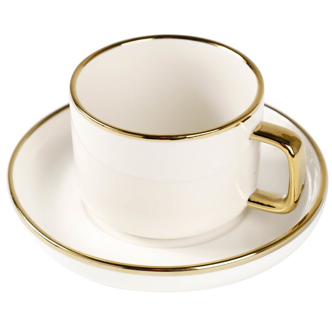 Cup and saucer Arya, ceramic, 250m, H7.4cm, D15.4cml