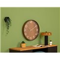 Wall clock Ivana, wood imitation, brown, D55cm