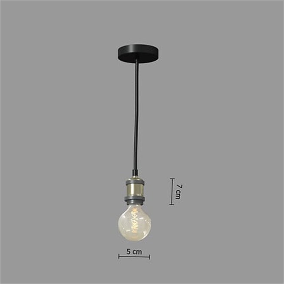 Pendant lamp, golden color, D5cm, H26.5-146.5cm, E27, 40W(MAX)