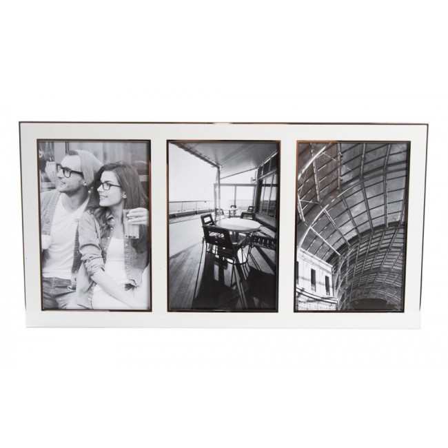 Photo frame x3, metal/aluminium, 10x15cm