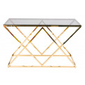 Console table Eden, toned glass/golden, 120x40x78cm