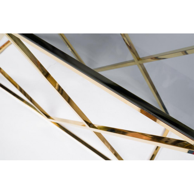 Console table Eden, toned glass/golden, 120x40x78cm